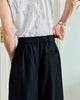 AQ Pleated Curved Pants (Black)