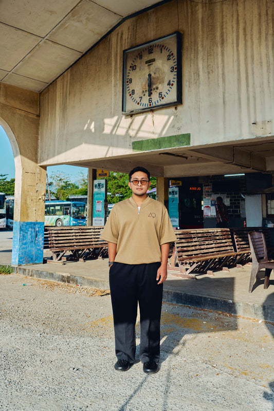 AQ Ramadhan Issue Half Zipper (Toffee)