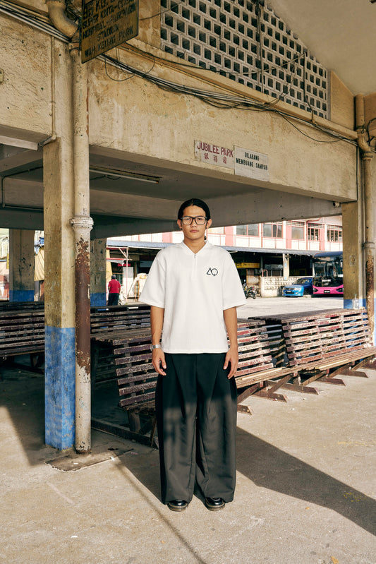 AQ Ramadhan Issue Half Zipper (White)